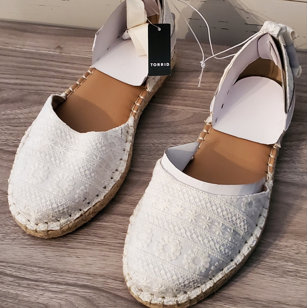Torrid White Espadrlle